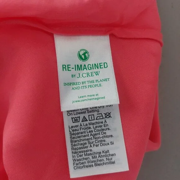 J Crew Coral Pink Satin Slip Dress 6 New Midi V Neck Summer Sleeveless Feminine - Picture 9 of 11